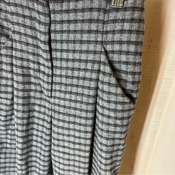 Artizia Wilfred Womens Wool Pants check Houndstooth Ankle Gray SZ 00 - Picture 3 of 7